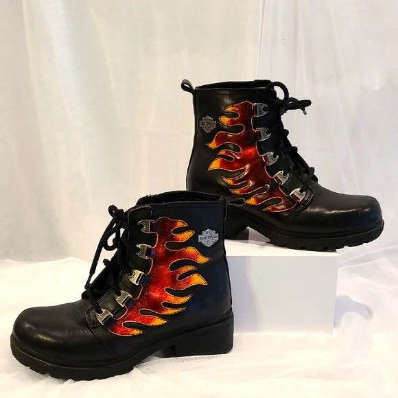 Harley-Davidson Black and Orange Boots Harley-Davidson® Men main image 2